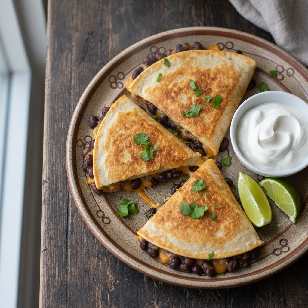 Smoky Black Bean Quesadillas