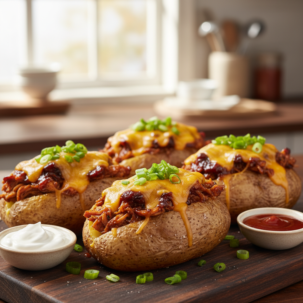 BBQ Chicken Stuffed Potatoes