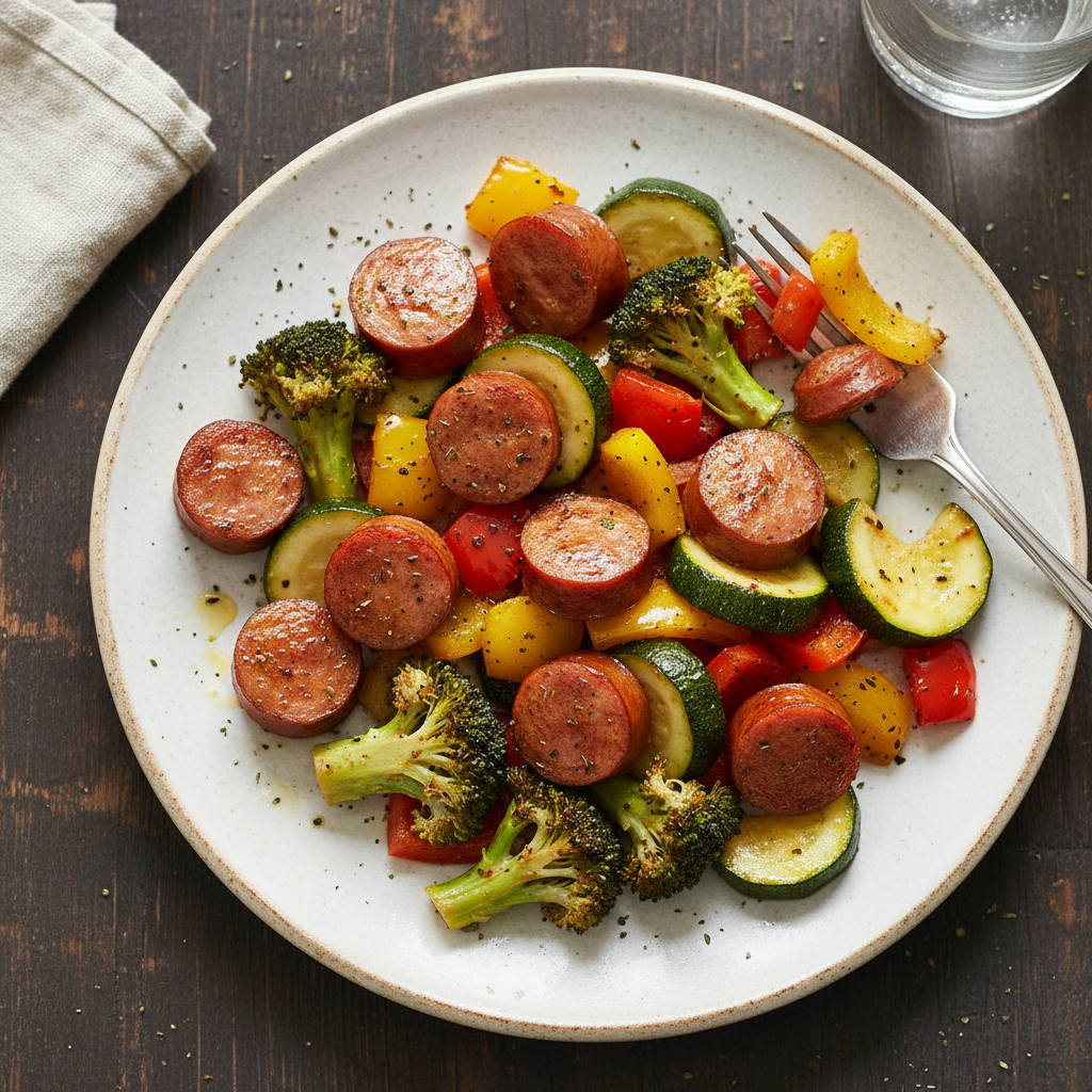 Air Fryer Sausage and Veggie Dinner