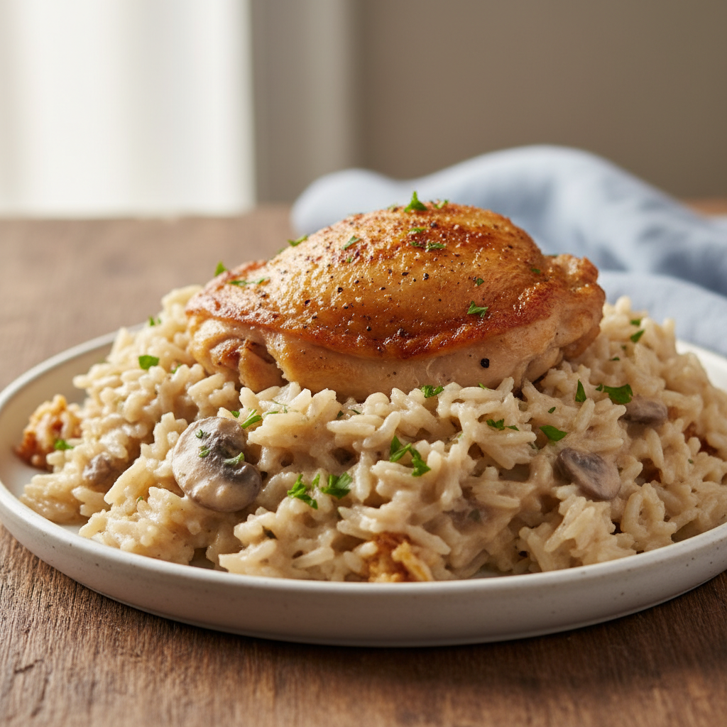 Creamy Baked Chicken and Rice Casserole