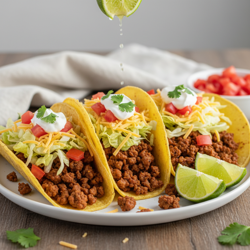Ground Beef Tacos with Homemade Seasoning