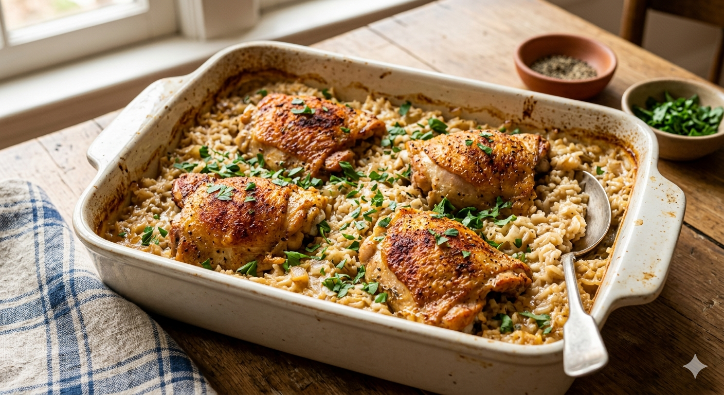Creamy Chicken and Rice Bake