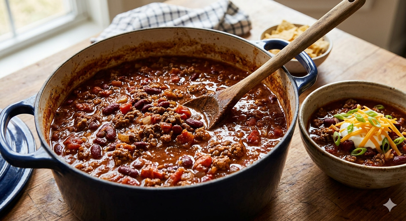 Simple Smoky Beef and Bean Chili