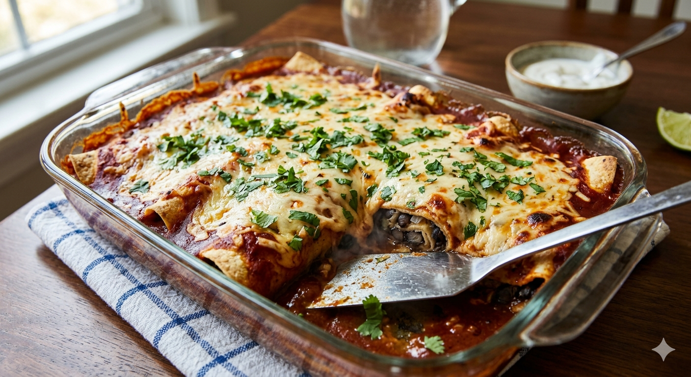 Southwestern Black Bean Enchilada Bake