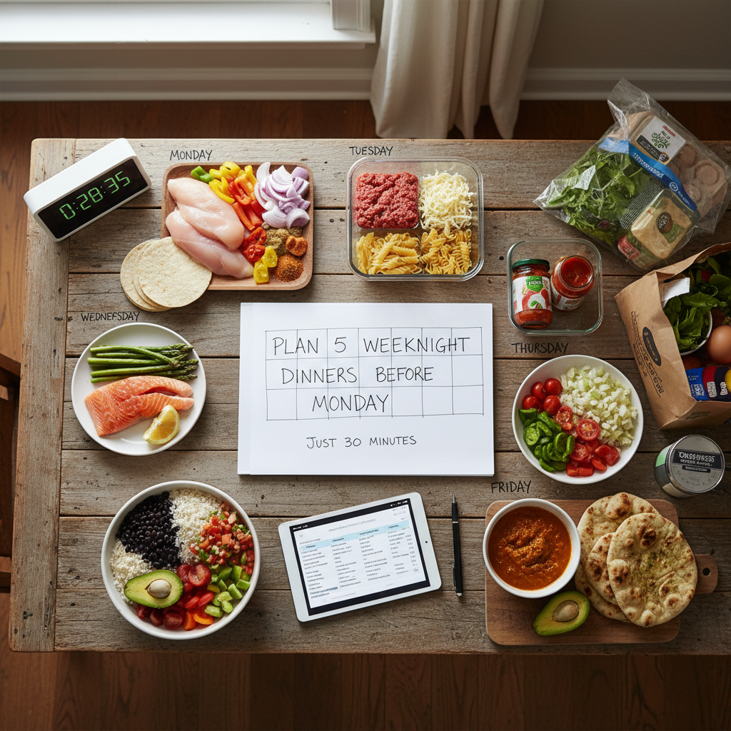 Plan 5 Weeknight Dinners Before Monday in Just 30 Minutes
