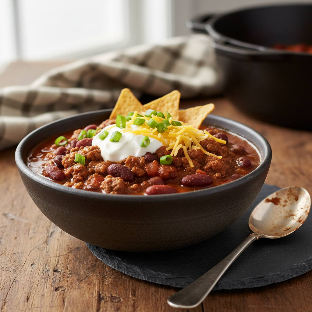 Smoky Beef and Bean Chili recipe